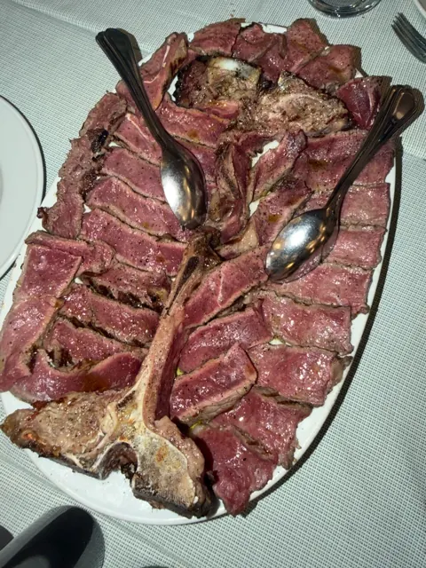 Sliced T-bone steak