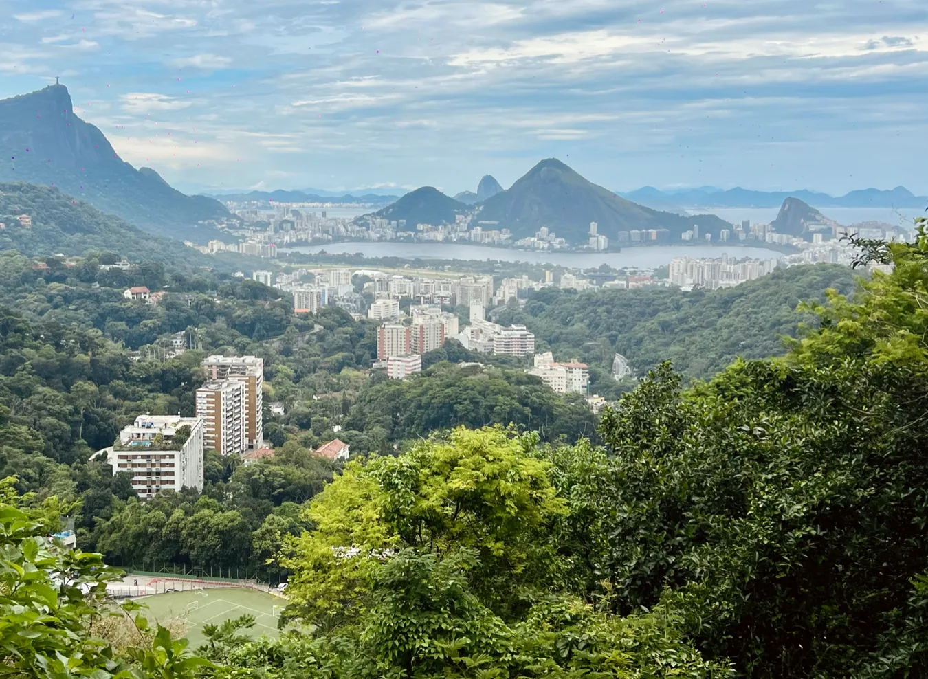 Rio de Janeiro seen from the hills, with the lagoon and Sugarloaf